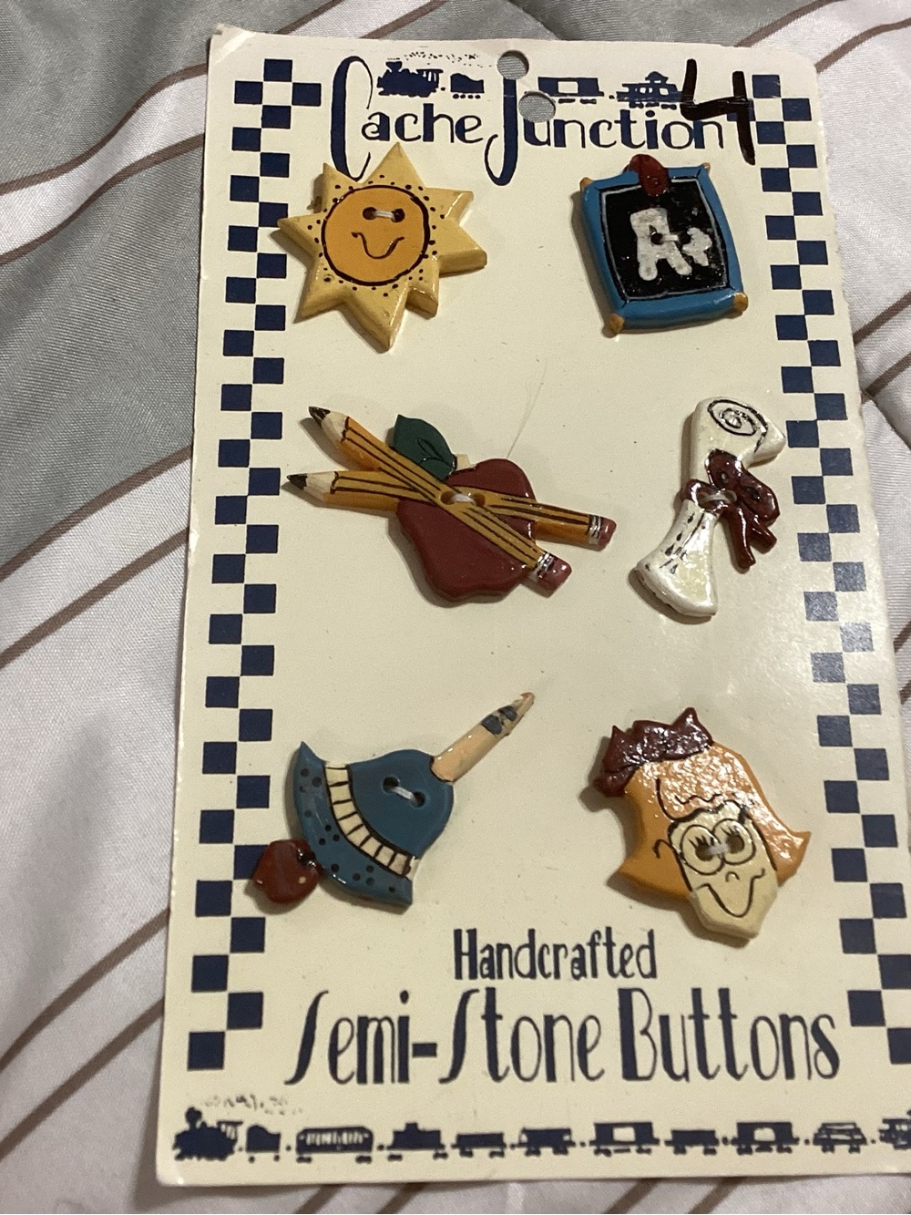 Cache Junction Kids Decorative School-Themed Buttons - Multicolor